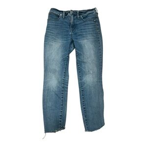 Madewell Skinny Distressed Jeans 10" High Rise Women's Size 28 Stretch